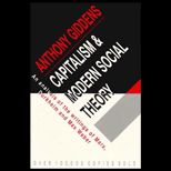 Capitalism and Modern Social Theory  An Analysis of the Writings of Marx, Durkheim and Max Weber