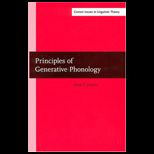 Principles Of Generative Phonology  An Introduction