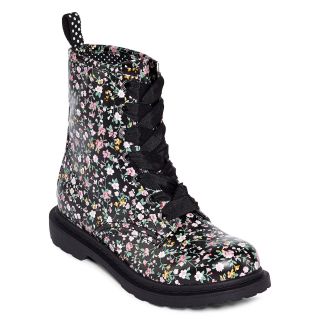 ARIZONA Dacey Lace Up Combat Boots, Blk Floral, Womens