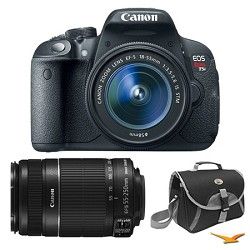 Canon EOS Rebel T5i SLR Digital Camera EF S 18 55mm and 55 250mm Bundle