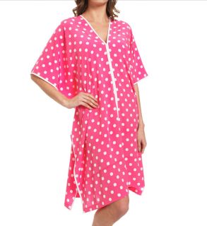 Natori Sleepwear W70012 Dots Printed Caftan
