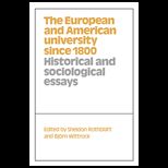 European and American University Since 1800