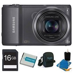 Samsung WB250F 14.2 MP SMART Camera Grey 16GB Kit