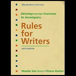 Rules for Writers   With Development Exercises