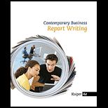 Contemporary Business Reporting Writing
