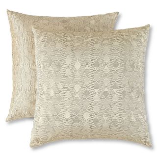 Hexagon 2 pk. Decorative Pillows, Champagne