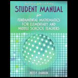 Student Manual for Fundamental Mathematics for Elementary and Middle School Teachers