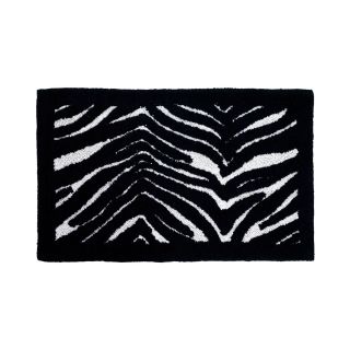 Creative Bath Zebra Bath Rug, Black/White