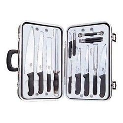 Victorinox 14 Piece Gourmet Cutlery Set, Fibrox Handles with Attache Case