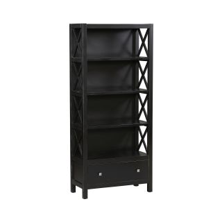Anna 5 Shelf Bookcase, Black