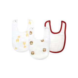 ADEN BY ADEN + ANAIS aden by aden + anais 3 pk. Snap Bibs   Safari Friends,