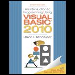 Introduction to Programming Using Visual Basic 2010   With DVD