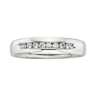 CT. T.W. Men s Diamond Band, White