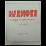 Harmony Baroque to Contemporary, Part 1