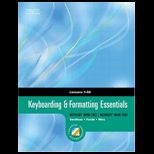Keyboarding and Formatting Essentials, Lessons 1 60   With CD Package