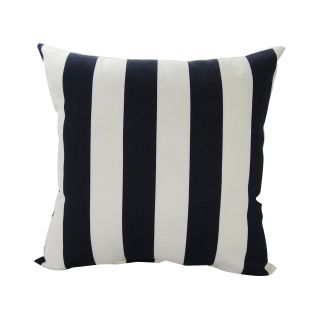 Awning Stripe Decorative Pillow, Navy