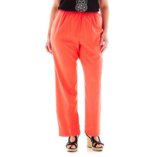 Alfred Dunner Coral Gables Solid Pull On Pants   Plus, Coral2, Womens