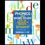 Phonics and Word Study for Teacher of Reading