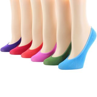 6 pk. Microfiber Mesh Liner Socks, Blue, Womens