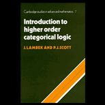 Intro. to Higher Order Categorical Logic