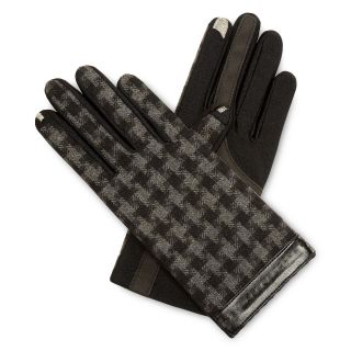 Isotoner Stretch Wool Touchscreen Gloves, Blk Multi, Womens