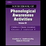 Sourcebook of Phonological Awareness Activities, Volume 3