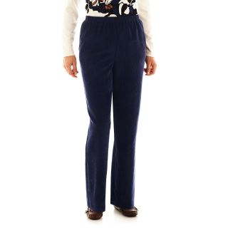 Alfred Dunner Pull On Corduroy Pants, Navy, Womens