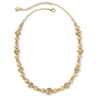 MONET JEWELRY Monet Gold Tone Beaded Collar Necklace