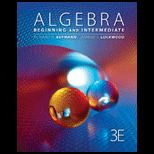 Algebra Beginning and Intermediate   Student Solution Manual