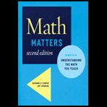 Math Matters  Understanding the Math You Teach, Grades K 8