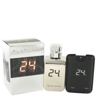 24 Platinum The Fragrance Jack Bauer for Men by Scentstory EDT Spray + 0.8 oz Mi
