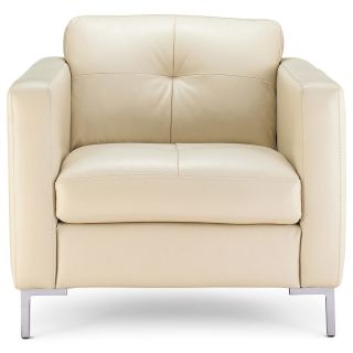 Bryant Leather Chair, Cream