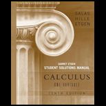 Calculus  One Variables   Student Solutions Manual