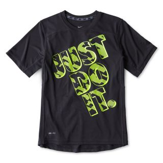 Nike Short Sleeve Graphic Tee   Boys 8 20, Anthra/volt, Boys