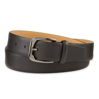 CLAIBORNE Leather Belt, Black, Mens