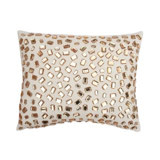 Andrea Faux Gemstone Decorative Pillow, Gold