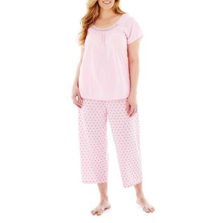 Earth Angels Short Sleeve Shirt and Capris Pajama Set   Plus, Love Candy Polka