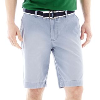 U.S. Polo Assn. Belted Flat Front Shorts, Blue, Mens