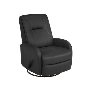 Best Chairs, Inc. Modern PerformaBlend Swivel Glider Recliner, Black