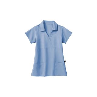 Jockey 3 Pocket Collared Scrub Top, Blue, Womens