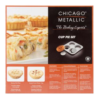 Chicago Metallic 4 Cavity Cup Pie Set