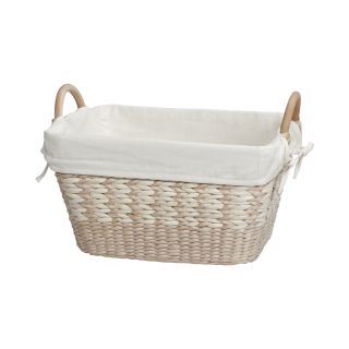 Creative Bath Towel Basket with Liner, Natural/bleach