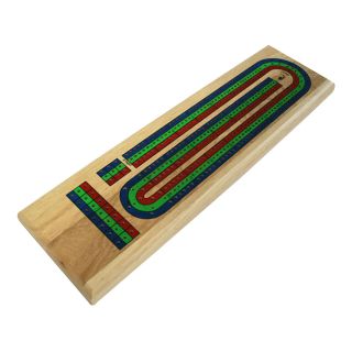 Tri Color Wooden Cribbage Board