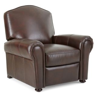 Cigar Arm Leather Recliner, Brown