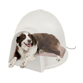 Igloo Style Heated Pet Bed, Brown