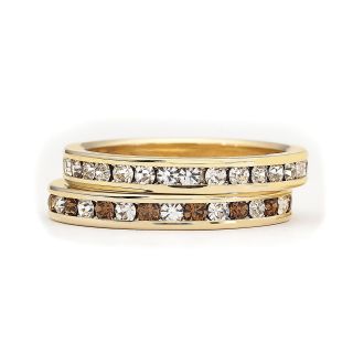 Bridge Jewelry Cubic Zirconia Double Eternity Band Ring
