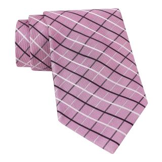 Stafford Beau Grid Tie, Pink, Mens