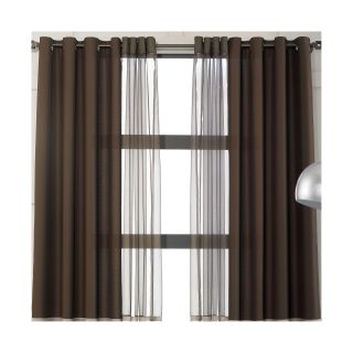 Studio Rumor Grommet Top Curtain Panel, Chocolate Chip