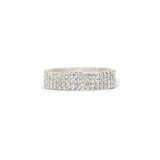 Vieste Bracelet, Crystal 4 Row Stretch