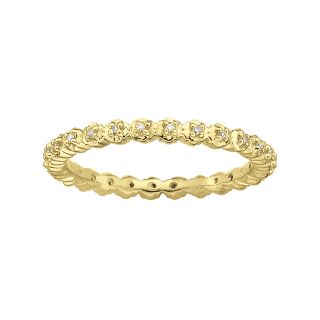 Diamond Accent Stackable Ring, Yellow, Womens